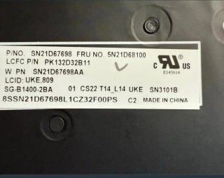 Teclado Lenovo Thinkpad Gen 3 y 4 Ingles