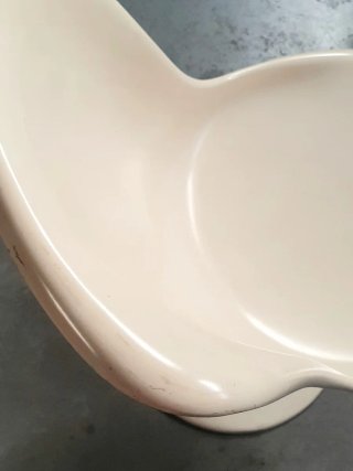 Silla Tulip Beige fibra de vidrio