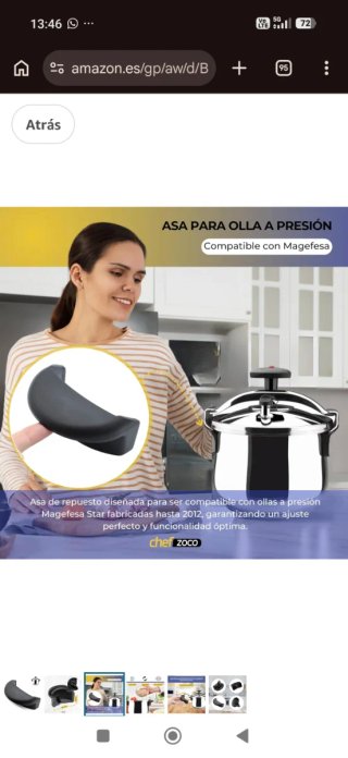 Asa repuesto olla presión Magefesa nueva