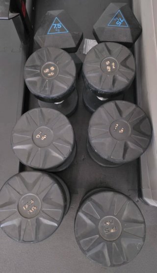 Mancuernas 7.5, 12.5, 15, 17.5 kg