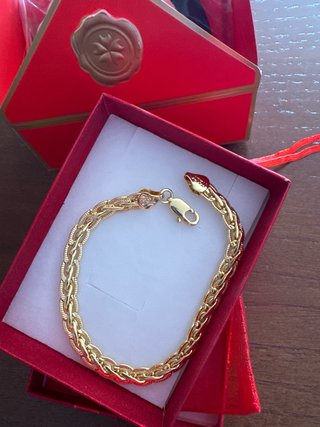 Pulsera baño oro 750 Italy Eslabones entrelazados
