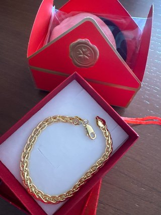 Pulsera baño oro 750 Italy Eslabones entrelazados