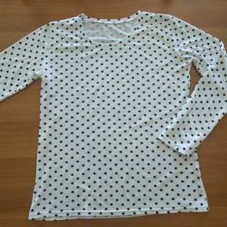 T-shirt donna maniche lunghe pois