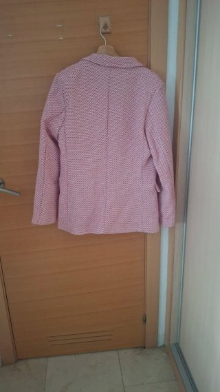 Blazer rosa y blanco
