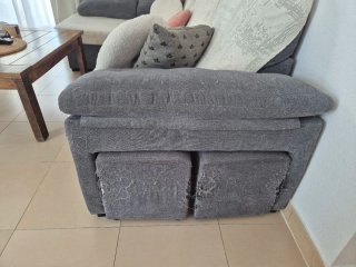 Sofá Chaise Longue Extensible con Arcón + 2 Pufs