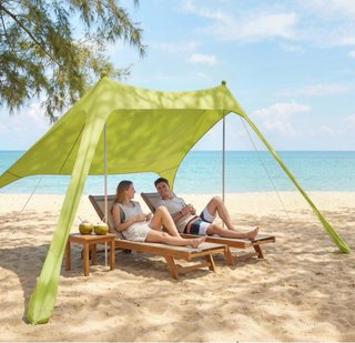 Carpa de playa plegable con esterilla