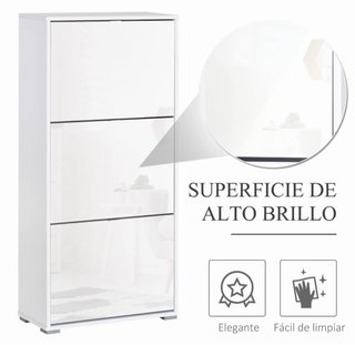 Zapatero vertical estrecho blanco