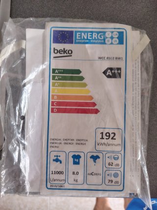 Lavadora Beko 8kg A+++ (Bajo Consumo)