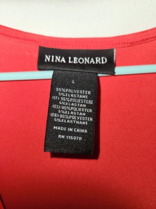 Abito rosso Nina Leonard