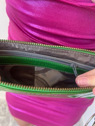 Bolso Clutch Charol Verde Sequoia Borla