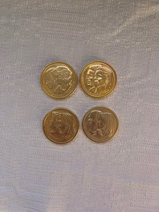 4 Monedas Conmemorativas FAMILIA REAL