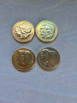 4 Monedas Conmemorativas FAMILIA REAL