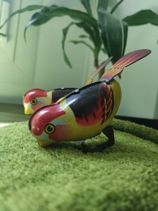 Pajaritos de hojalata vintage