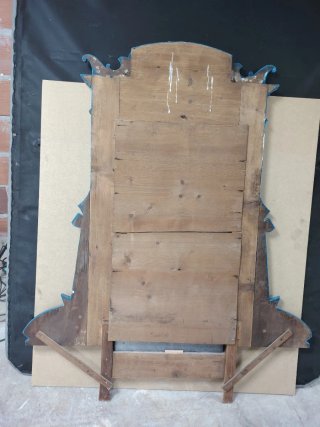 Espejo Antiguo Azul y Plata