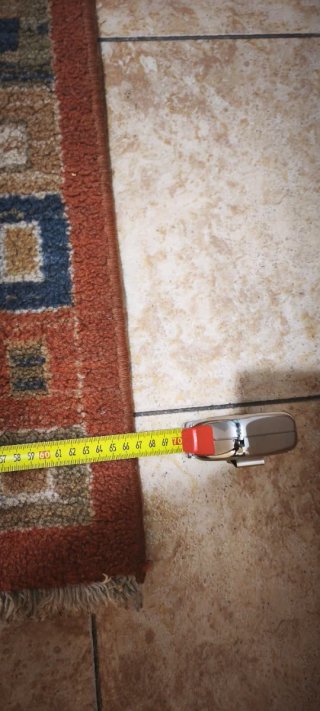 Lote 3 alfombras tela beige y naranja