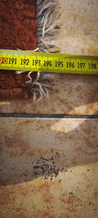 Lote 3 alfombras tela beige y naranja