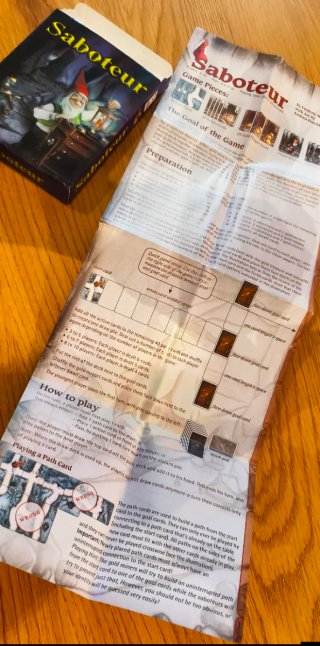 Juego de mesa Saboteur (inglés)