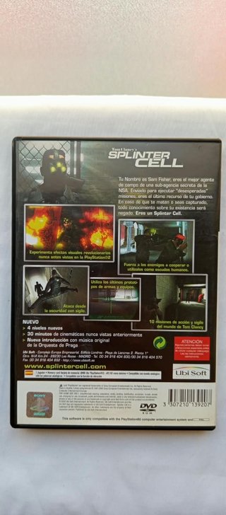 Splinter Cell PS2 PAL ES -CAJA NEGRA- CON DEMO