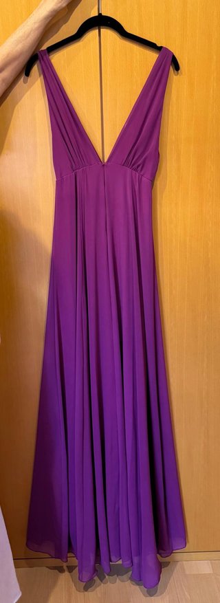 Vestido largo morado de fiesta