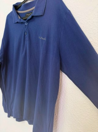 Polo Pierre Cardin manga larga azul Talla M