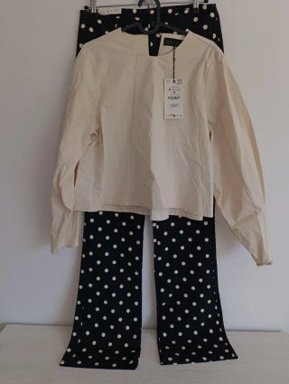 Lote Ropa Zara: Blusa Beige, Vestido Rosa
