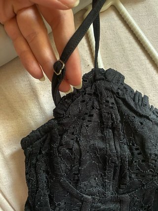 Top negro encaje S