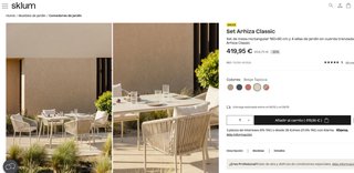 Mesa comedor cristal y 4 sillas mimbre