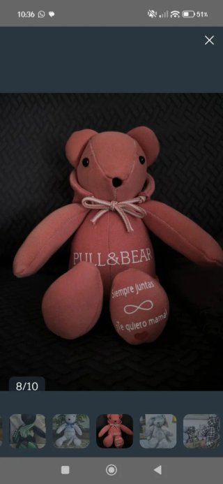 Oso de peluche memorial personalizado