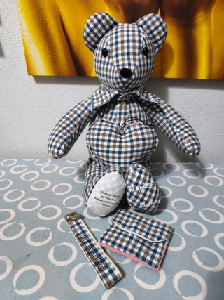 Oso de peluche memorial personalizado