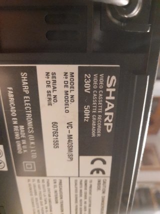 Reproductor  de vídeo VHS Sharp