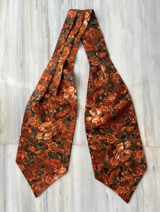 lote corbatas ascot de seda vintage hombre