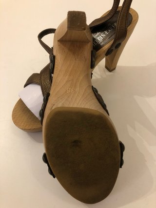 Sandalias Georges Rech Piel Marrón Dorado