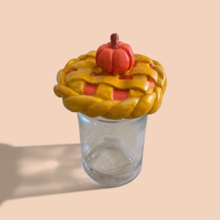 Barattolo di vetro con mini crostata di Zucca