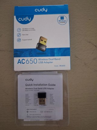 Adaptador WiFi Cudy AC650 Dual Band USB