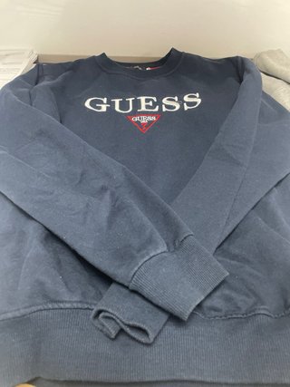 Sudadera Guess Azul Bordada