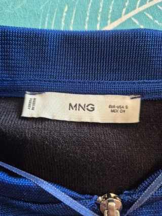 Chaqueta bomber punto azul Talla S