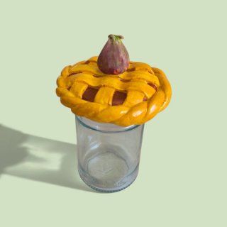 BARATTOLO DI VETRO CON MINI CROSTATA DI FICHI