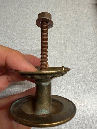 Pomo tirador latón antiguo para puerta