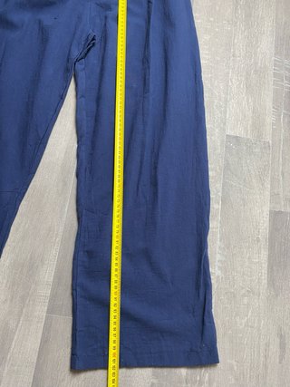 Pantalone Cotone Lino Blu Taglia M Nuovo