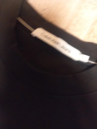 Camiseta Calvin Klein Jeans Negra Mujer