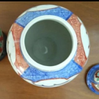 Vaso porta zenzero  porcellana dipinto a mano