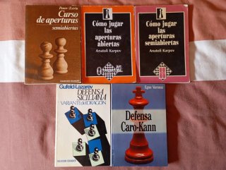 Lote de libros de aperturas de ajedrez