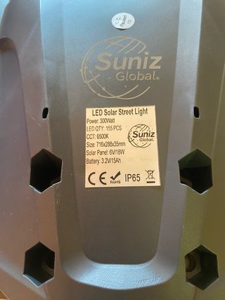 Farola Solar LED Suniz Space 300 (1800 Lm reales)