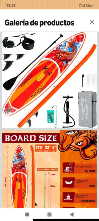 Tabla Paddle Surf Koi 11'6