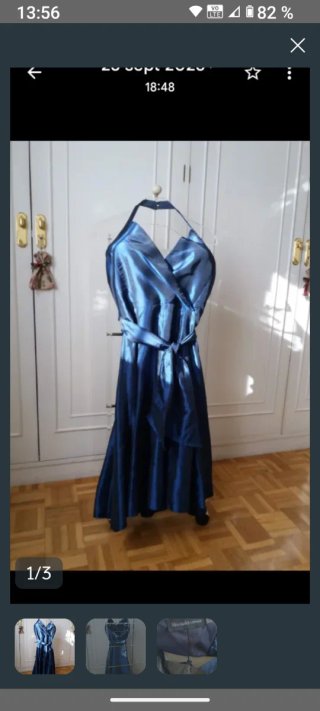 Vestido fiesta mujer juvenil azul