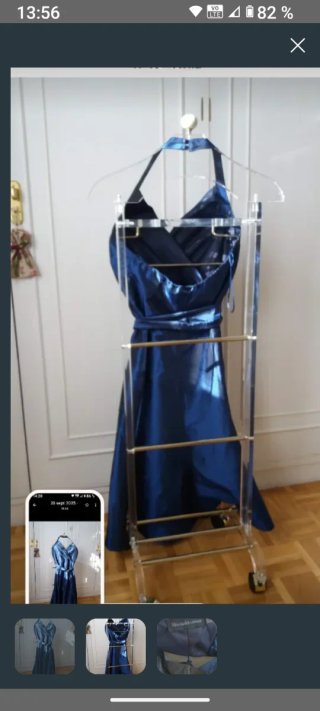 Vestido fiesta mujer juvenil azul