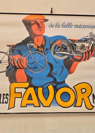 Manifesto Vintage "Cycles Favor" 1937 Bellenger