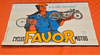 Manifesto Vintage "Cycles Favor" 1937 Bellenger