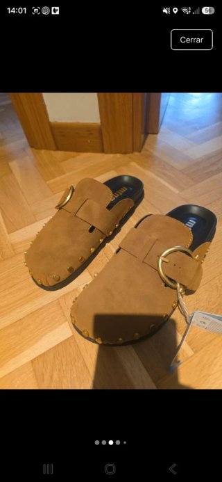 Zuecos marrones talla 39
