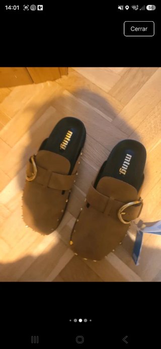 Zuecos marrones talla 39
